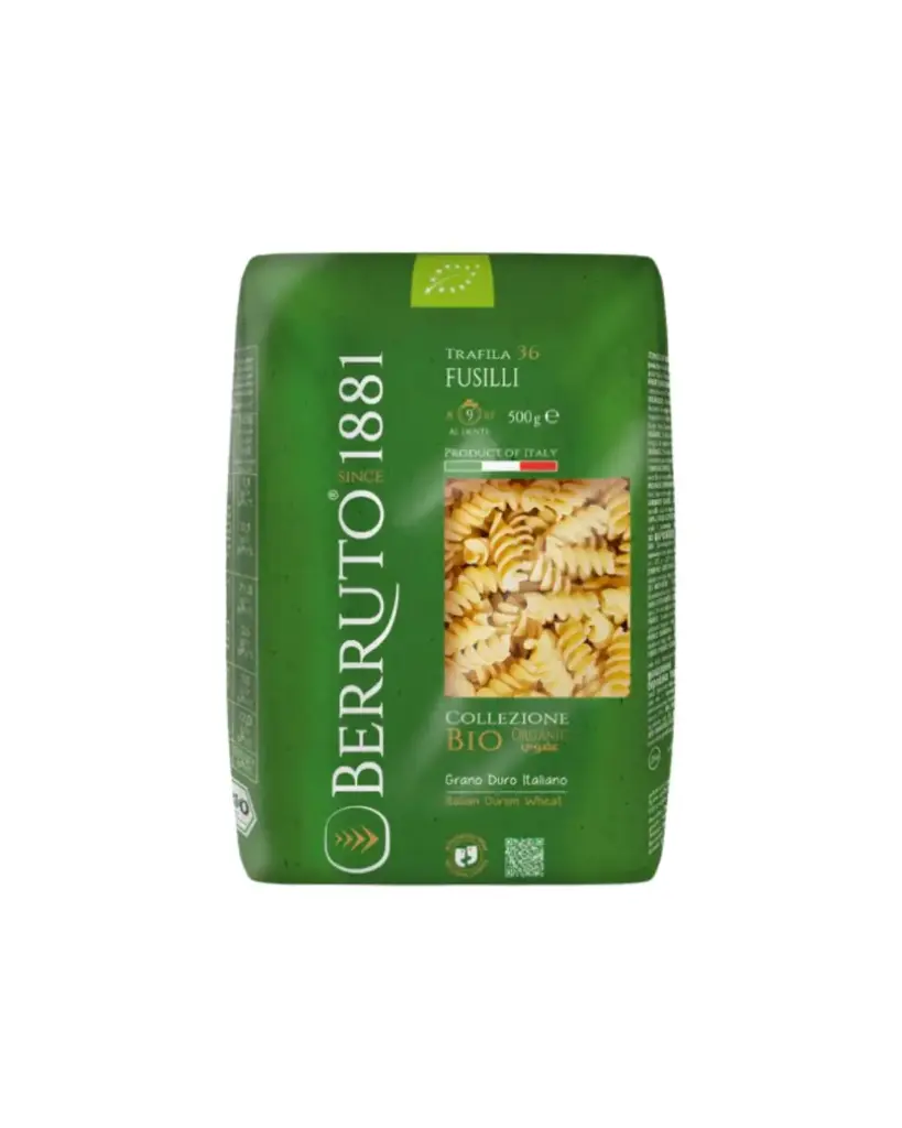 BERRUTO 100% ORGANIC INTEGRALE FUSILI 500GMS 