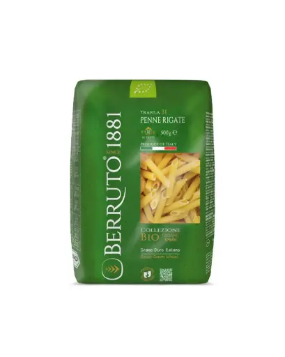 [8003740120313] BERRUTO 100% ORGANIC PENNE RIGATE 500GMS 