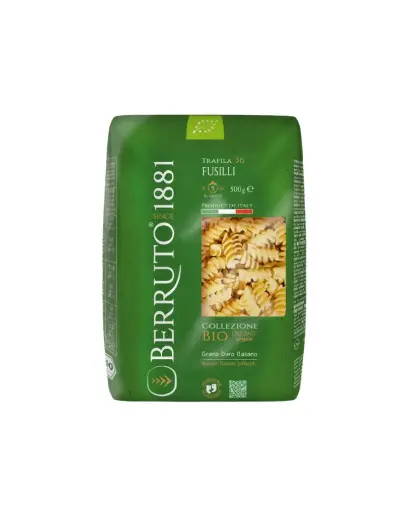 [8003740125363] BERRUTO 100% ORGANIC INTEGRALE FUSILI 500GMS 